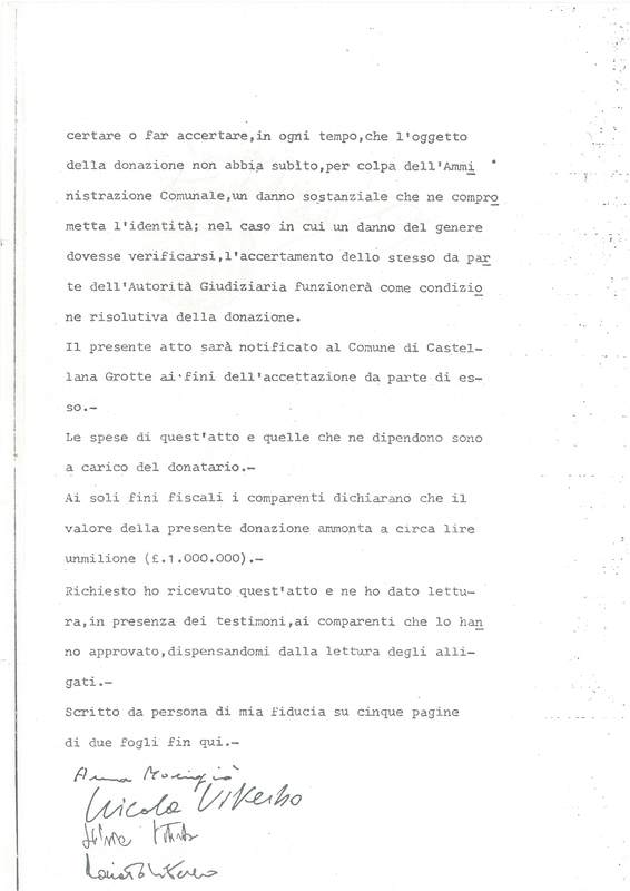 (1975) Atto notarile di donazione della biblioteca i Michele Viterbo al Comune di Castellana (p_4).jpg