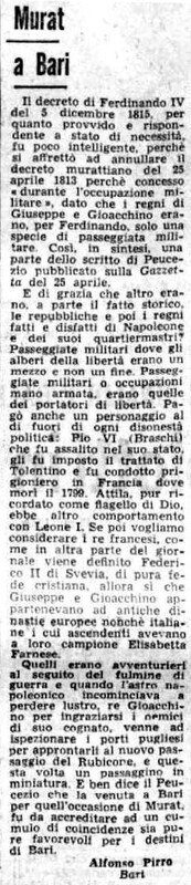 Pirro Alfonso (1963), Murat a Bari (La Gazzetta del Mezzogiorno, 28 aprile 1963, p. 7).jpg