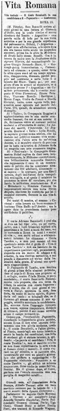 MV (1909), Vita teatrale - Il Conte Bennicelli, la sua candidatura e il Pupazzetto - Conferenze (Corriere delle Puglie, 21 marzo 1909, p. 1).jpg