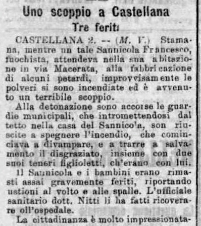 MV (1907), Uno scoppio a Castellana, tre feriti (Corriere delle Puglie, 4 ottobre 1907, p. 2).jpg