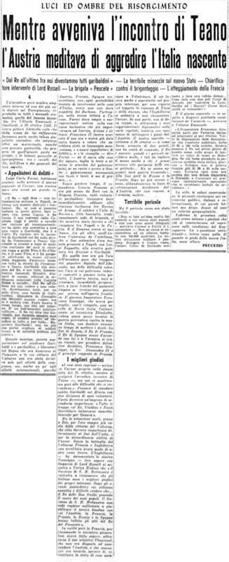 Viterbo Michele (1953) Mentre avveniva l'incontro a Teano l'Austria meditava di aggredire l'Italia nascente (La Gazzetta del Mezzogiorno, 29 gennaio 1953, p. 3).jpg