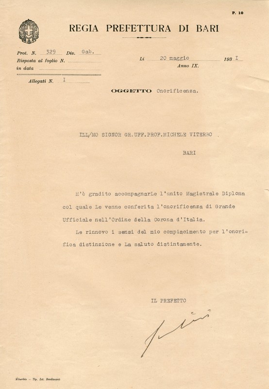 (1930) Lettera accompagnatoria (Prefetto di Bari).jpg