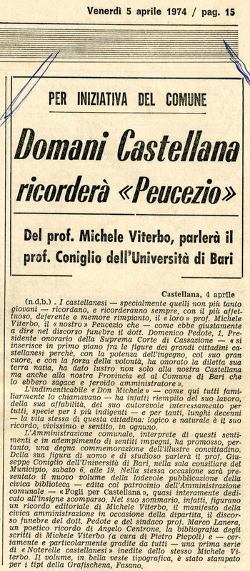 (1974) Domani Castellana ricorderà Peucezio.jpg