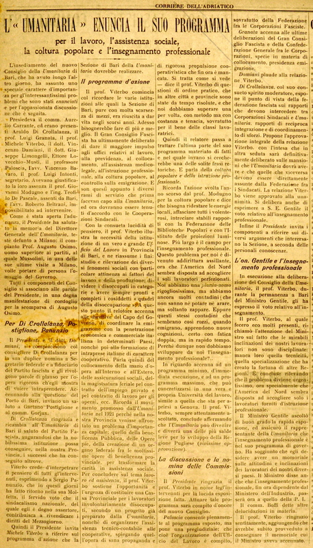 (1923) L’Umanitaria enuncia il suo programma per il lavoro, l’assistenza … (Corriere dell’Adriatico, 9 agosto 1923, p. 7).JPG