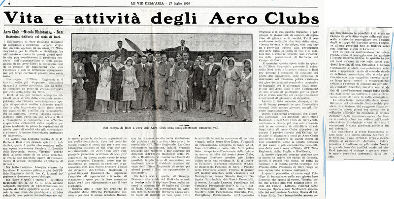 (1930) - Aero Club Nicola Maiorana - Bari, Battesimi dell'aria nel cielo di Bari (Le vie dell'aria - 27 luglio 1930, pp. 6-7).jpg