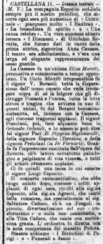 MV (1908), Cronaca teatrale (Corriere delle Puglie, 15 gennaio 1908, p. 1).jpg