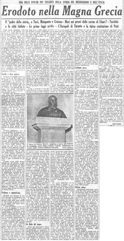Viterbo Michele (1950) Erodoto nella Magna Grecia (La Gazzetta del Mezzogiorno, 17 ottobre 1950, p. 3).jpg
