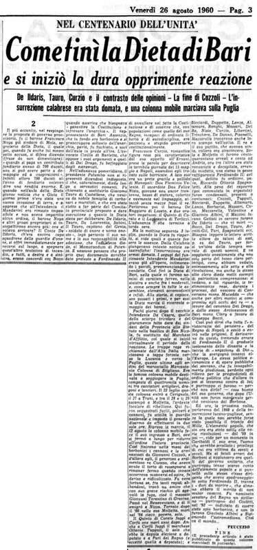 VM(1960) Come finì la Dieta di Bari e si iniziò la dura opprimente reazione 2 (La Gazzetta del Mezzogiorno, 26 agosto 1960, p. 3).jpg