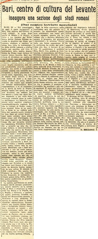 Bellonci Goffredo (1935) Bari centro di cultura del Levante (Il Giornale d'Italia - 1 dicembre 1935, p. 3).jpg