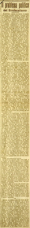 MV (1925), Il problema politico del Sindacalismo, La Gazzetta di Puglia, 30 agosto 1925, p. 1-2.JPG