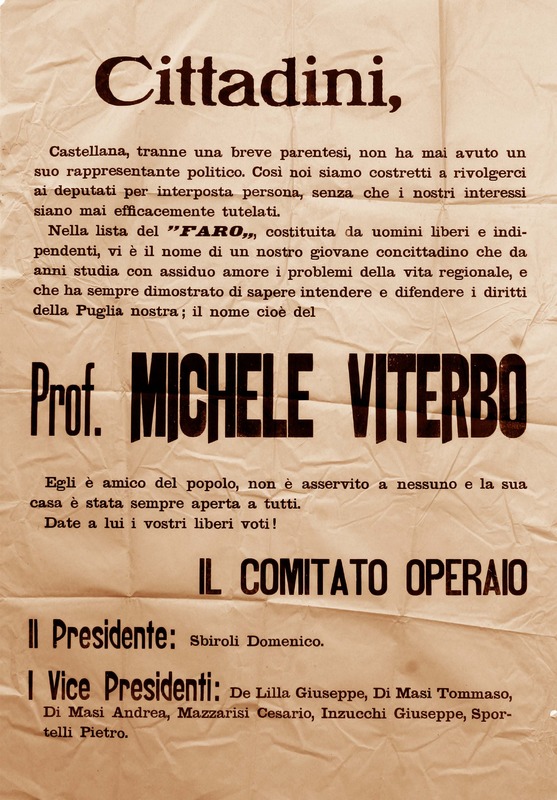 Il prof. Michele Viterbo candidato nella lista civica il Faro (manifesto).jpg