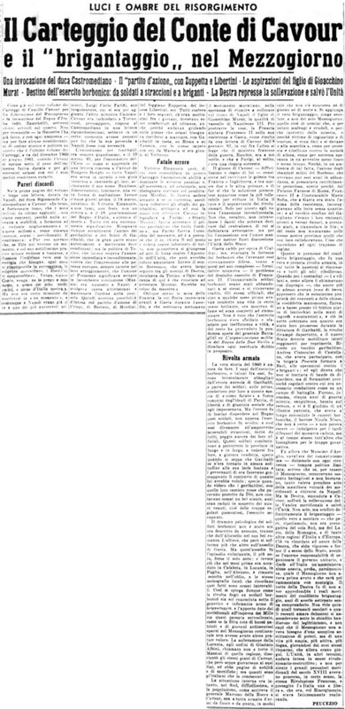VM(1955) Il Carteggio del Conte di Cavour e il brigantaggio nel Mezzogiorno (La Gazzetta del Mezzogiorno, 15 febbraio 1955, p. 3).jpg