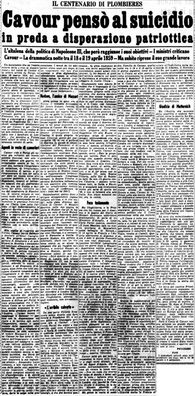VM(1958) Cavour pensò al suicidio in preda a disperazione patriottica (La Gazzetta del Mezzogiorno, 17 settembre 1958, p. 3).jpg