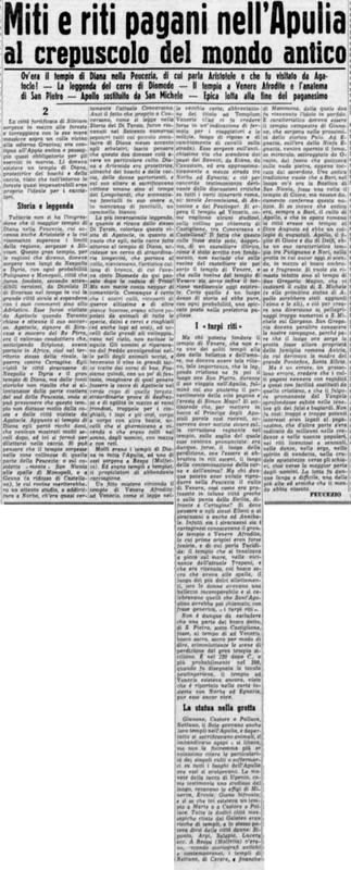 VM(1956) Miti e riti pagani nell'Apulia al crepuscolo del mondo antico 2 (La Gazzetta del Mezzogiorno, 22 febbraio 1956, p. 3).jpg
