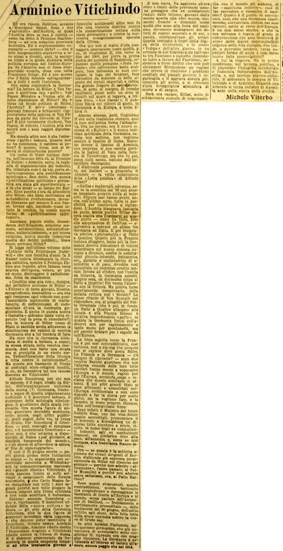 MV (1934), Arminio e Vitichindo, La Gazzetta del Mezzogiorno, 31 luglio 1934, p. 1.JPG