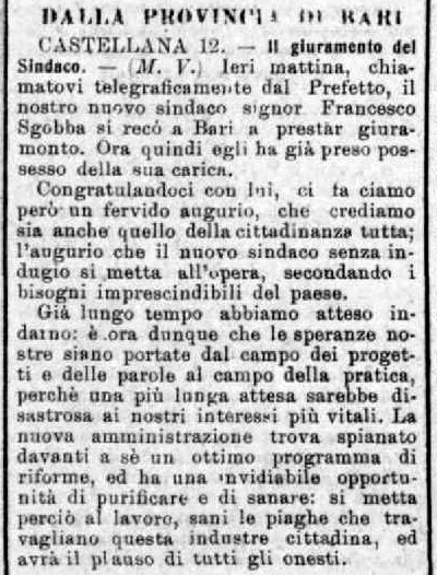 MV (1907), Il giuramento del sindaco (Corriere delle Puglie, 14 ottobre 1907, p. 2).jpg