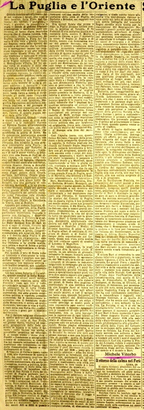 VM (1930), La Puglia e l’Oriente, La GdM, 30 agosto 1930, p. 1.JPG