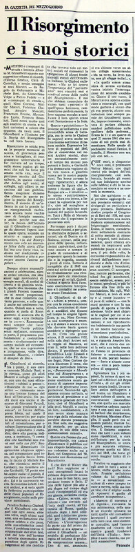 VM (1972), Il Risorgimento e i suoi storici (La Gazzetta del Mezzogiorno, 1 dicembre 1972, p. 3).jpg