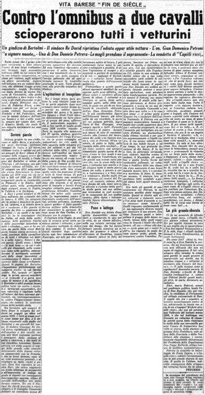 Viterbo Michele (1954) Contro l'omnibus a due cavalli scioperarono tutti vetturini (La Gazzetta del Mezzogiorno, 10 febbraio 1954, p. 3).jpg