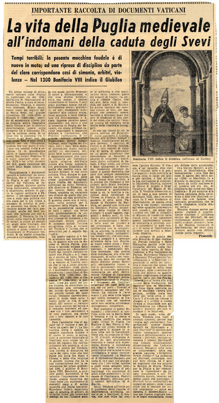 Peucezio (1963) - La vita della Puglia medievale all'indomani della caduta degli Svevi (La Gazzetta del Mezzogiorno - 5 ottobre 1963).jpg
