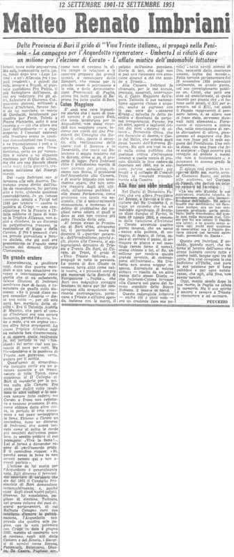 Viterbo Michele (1951) Matteo Renato Imbriani (La Gazzetta del Mezzogiorno, 11 settembre 1951, p. 3).jpg