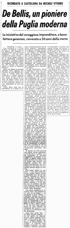 (1968), De Bellis, un pioniere della Puglia moderna (La Gazzetta del Mezzogiorno, 4 maggio 1968, p. 12).jpg