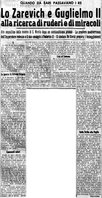 VM(1955) Lo Zarevich e Guglielmo 2. alla ricerca di ruderi e di miracoli 1 (La Gazzetta del Mezzogiorno, 30 agosto 1955, p. 3).jpg