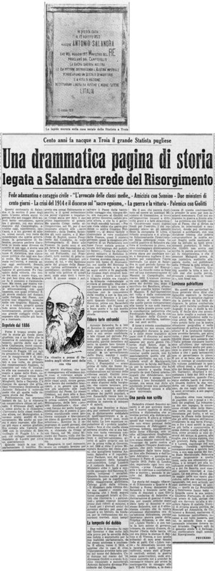 Viterbo Michele (1953) Una drammatica pagina di storia legata a Salandra erede del Risorgimento (La Gazzetta del Mezzogiorno, 13 agosto 1953, p. 3).jpg