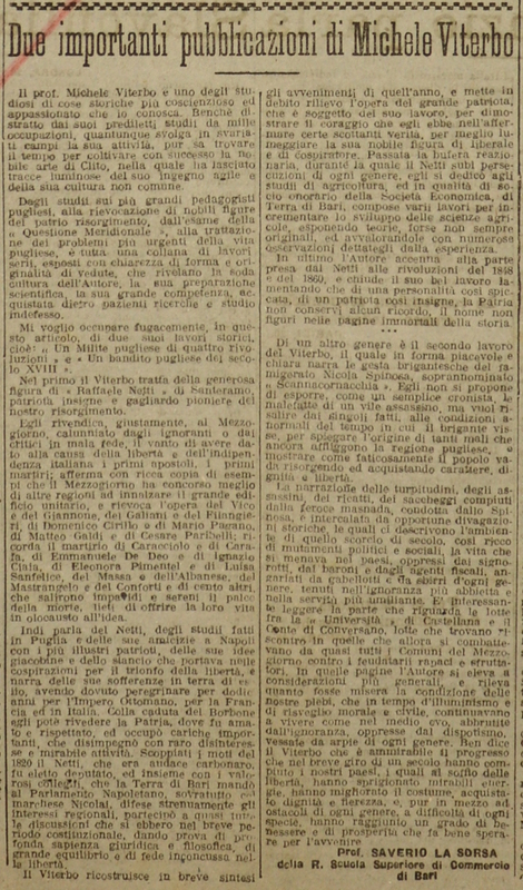 La Sorsa Saverio (1920), Due importanti pubblicazioni.JPG