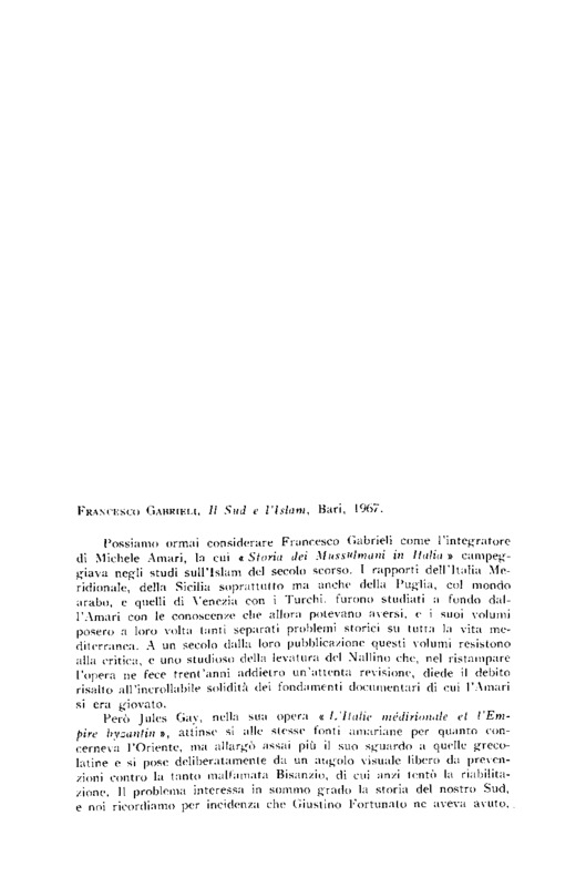 MV (1967), Francesco Gabrieli - Il sud e l'islam (Recensione) (Archivio Storico pugliese, A.20 1967 fasc. 1-4, p. 303-306).pdf