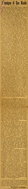 MV (1926), L'insegna di San Nicola, La Gazzetta di Puglia, 8 maggio 1926, p. 4.JPG
