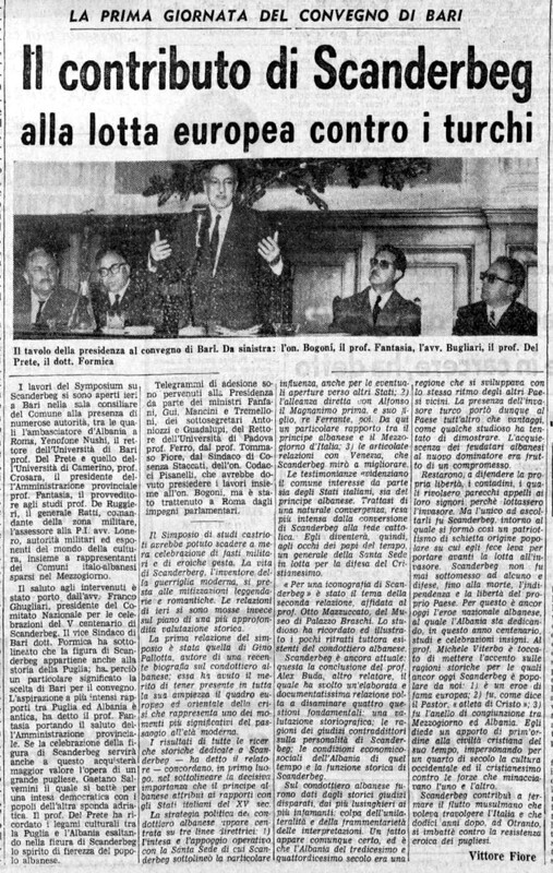Fiore Vittore (1967), Il contributo di Scanderberg alla lotta europea contro i turchi (La Gazzetta del Mezzogiorno, 22 ottobre 1967, p. 3).jpg
