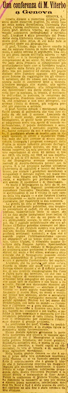 (1923) Una conferenza di M. Viterbo a Genova, La Gazzetta di Puglia, 5 maggio 1923.JPG