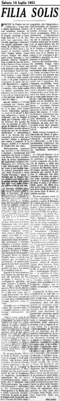 Viterbo Michele (1951) Filia solis (La Gazzetta del Mezzogiorno, 14 luglio 1951, p. 3).jpg