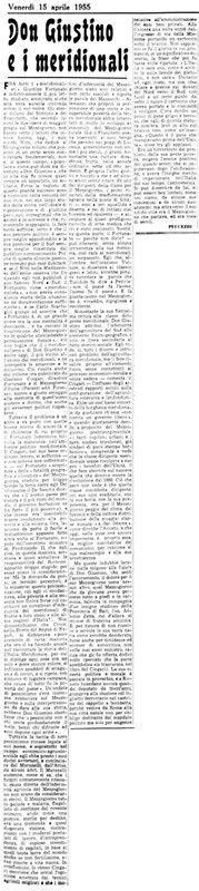 VM(1955) Don Giustino e i meridionali (La Gazzetta del Mezzogiorno, 15 aprile 1955, p. 3).jpg