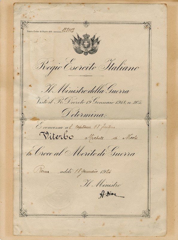 (1924) Diploma per la Croce al merito di Guerra.jpg