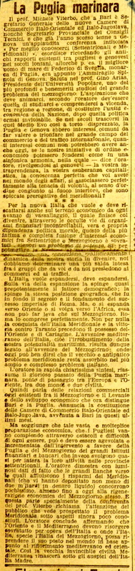 (1924) La Puglia marinara, Il secolo XIX, 20 maggio 1924, p. 2.JPG
