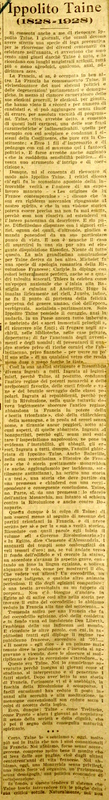 MV (1928), Ippolito Taine (1828-1928), La Gazzetta del Mezzogiorno, 25 aprile 1928, p. 1-2.JPG
