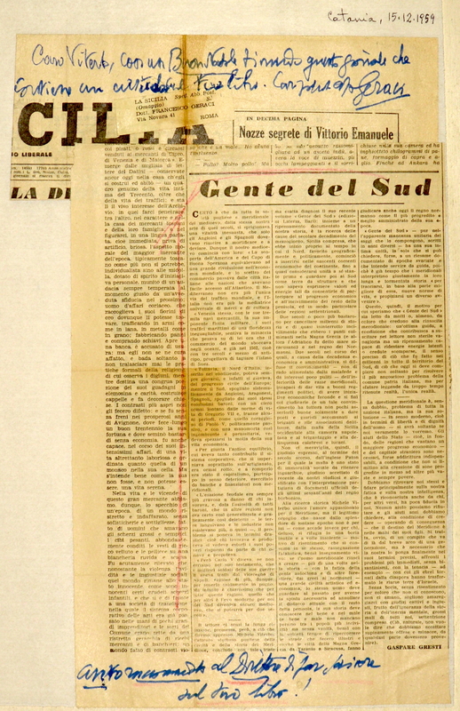 Gresti Gaspare (1959), Gente del Sud (recensione).JPG