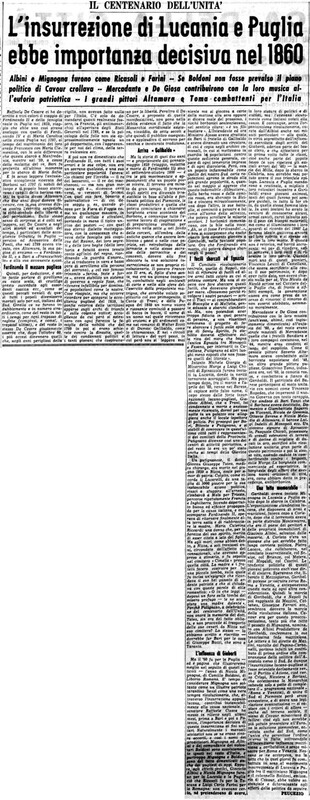 VM(1960) L'insurrezione di Lucania e Puglia ebbe importanza decisiva nel 1860 (La Gazzetta del Mezzogiorno, 5 ottobre 1960, p. 3).jpg