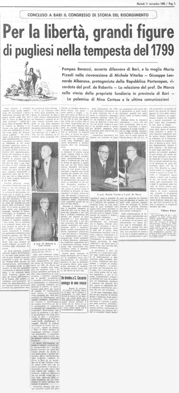 Fiore Vittore (1966), Per la libertà, grandi figure di pugliesi nella tempesta del 1799  (La Gazzetta del Mezzogiorno, 1 novembre 1966, p. 5).jpg