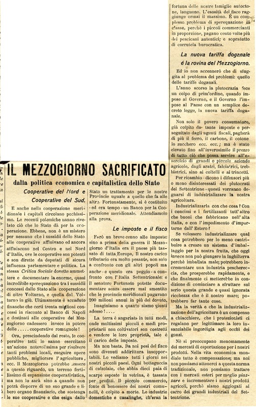 Michele Viterbo (1922) - Il Mezzogiorno sacrificato (L'elmetto - 9 settembre 1922, p. 1).jpg
