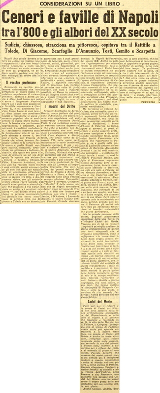 P (1957), Ceneri e faville di Napoli tra l’800 e gli albori del XX secolo (La GdM, 27 marzo 1957, p. 3).JPG