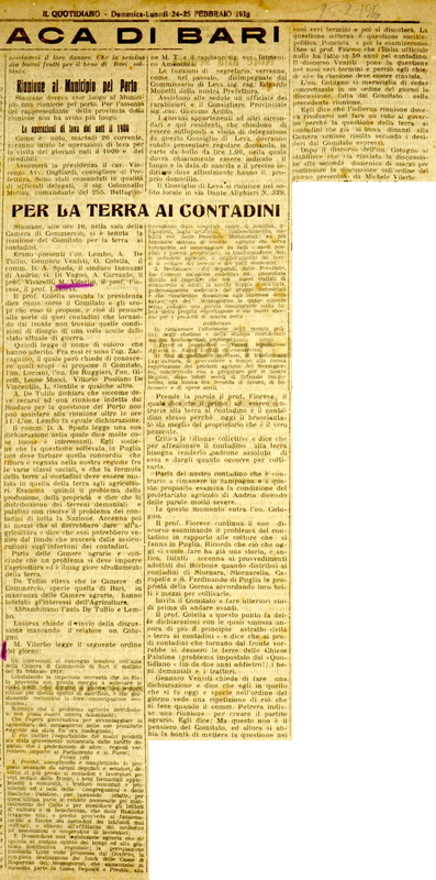 (1918) Per la terra ai contadini (Il quotidiano, 24-25 febbraio 1918).JPG