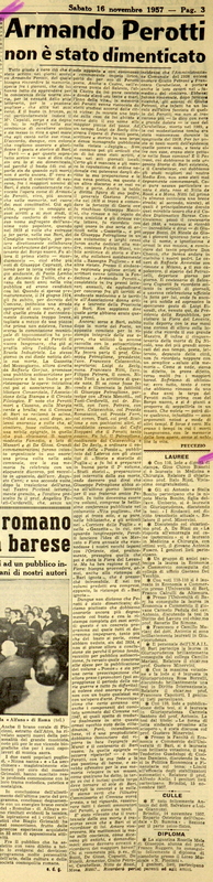 P (1957), Armando Perotti non è stato dimenticato (La GdM, 16 novembre 1957, p. 3).JPG