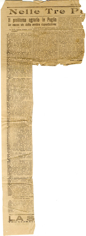 MV (1921) Il problema agrario in Puglia (Corriere delle Puglie).jpg