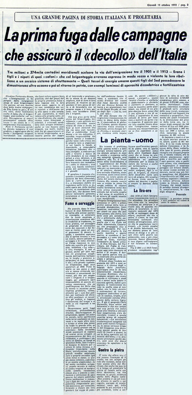 VM (1972), La prima fuga dalle campagne che assicurò il decollo dell'Italia (La Gazzetta del Mezzogiorno, 19 ottobre 1972, p. 3).jpg