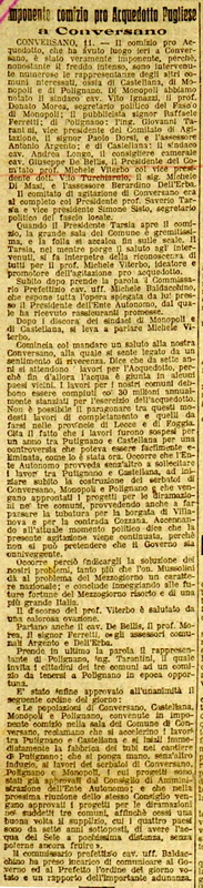 (1922) Imponente comizio pro l’Acquedotto Pugliese a Conversano (La Gazzetta di Puglia, 12 dicembre 1922).JPG