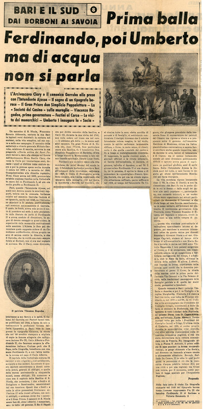 Peucezio (1964) - Prima balla Ferdinando, poi Umberto ma di acqua non si parla (La Gazzetta del Mezzogiorno - 13 febbraio 1964).jpg