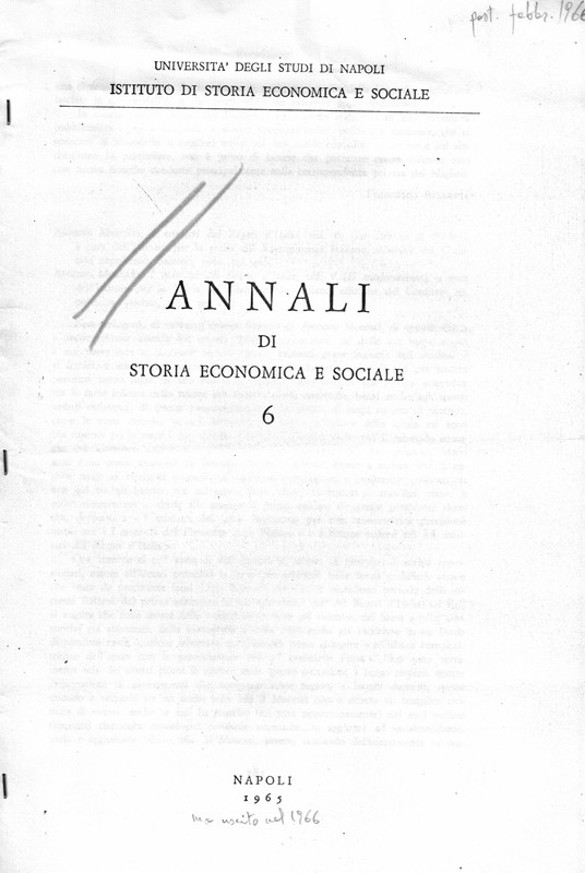 Rainone C. (1965) Recensione a Gente del Sud. Il Sud e l'Unità (Annali di storia economica e sociale, 1965, p. 382-384)_Pagina_1.jpg